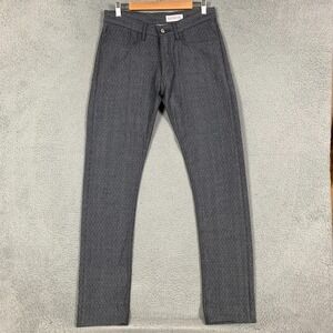 Gustin Diamond Quilt Jeans Men's 33x34 Blue Slim Straight #140 Button Fly $129